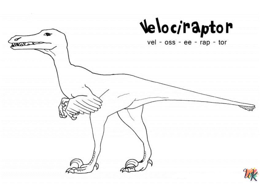 Dibujos para Colorear Velociraptor 77