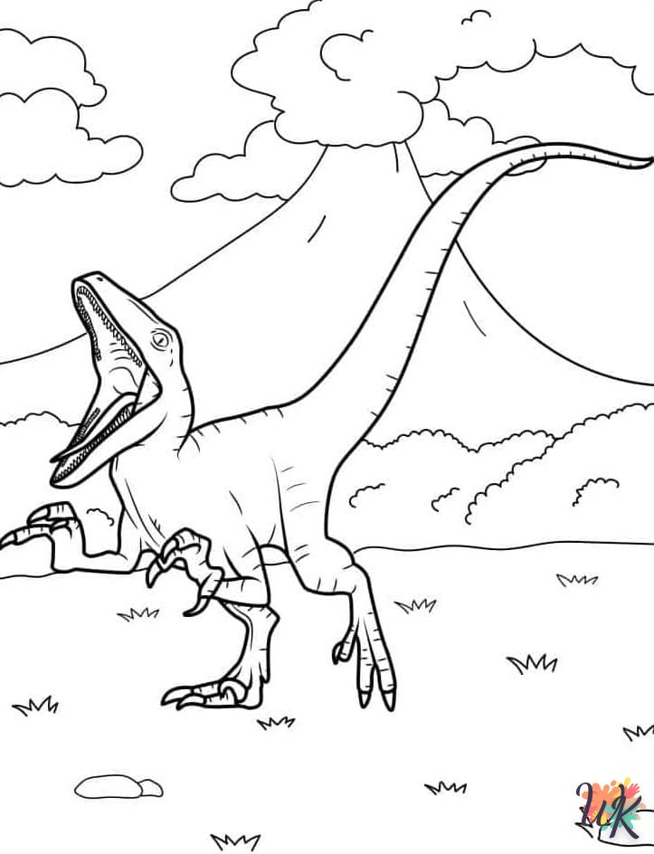Dibujos para Colorear Velociraptor 79