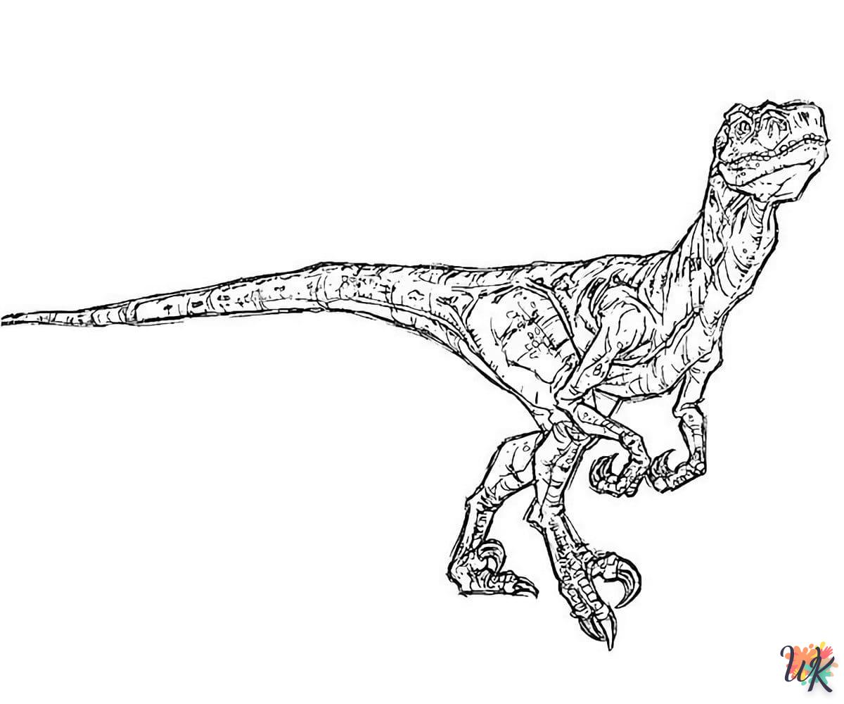 Dibujos para Colorear Velociraptor 8