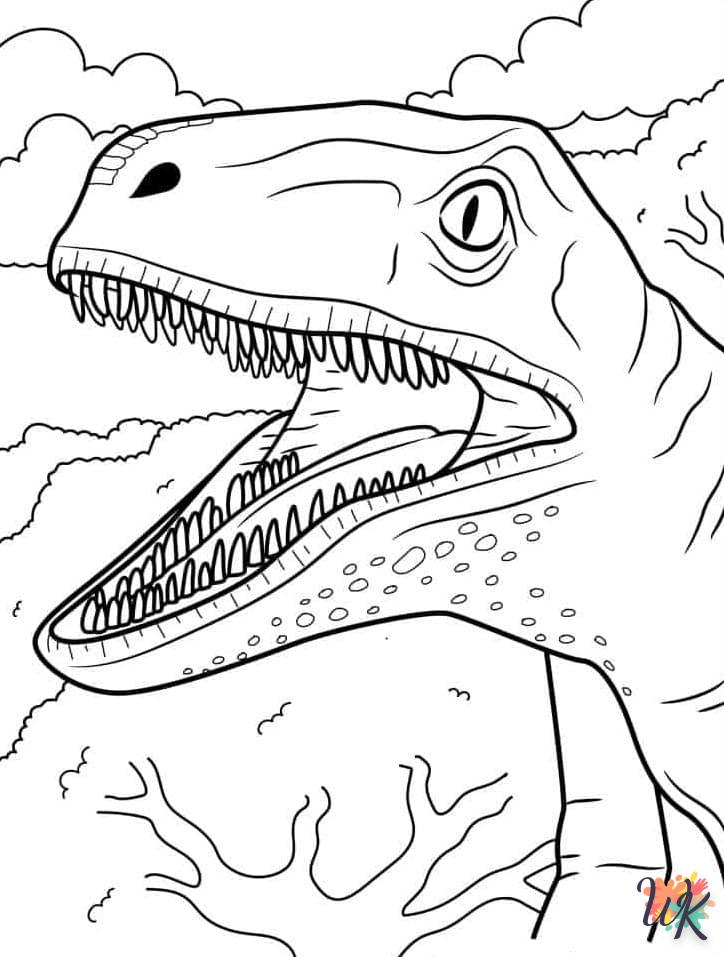 Dibujos para Colorear Velociraptor 81