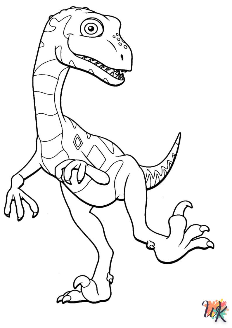 Dibujos para Colorear Velociraptor 9