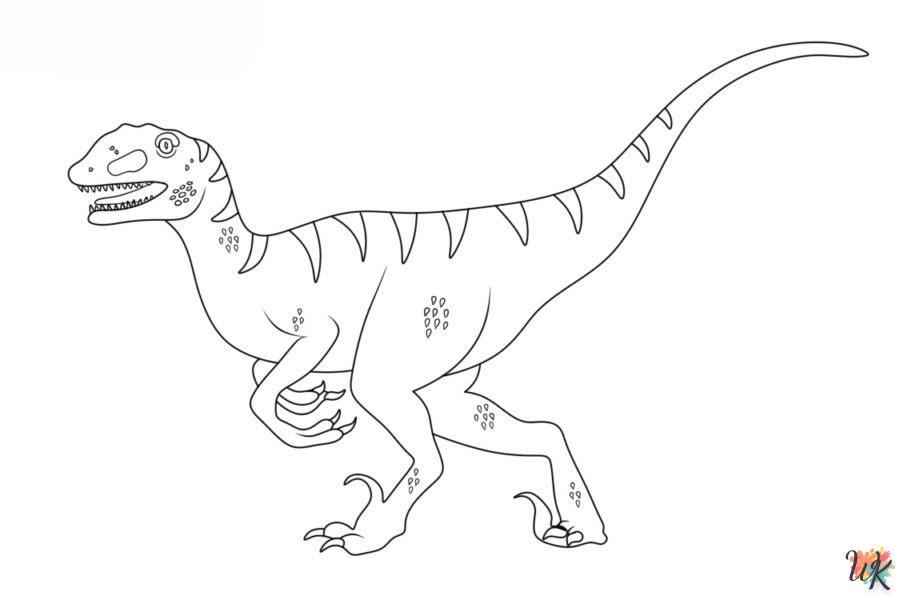 Dibujos para Colorear Velociraptor 90