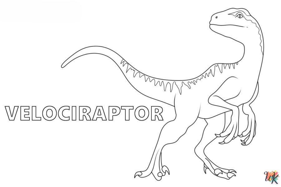 Dibujos para Colorear Velociraptor 92