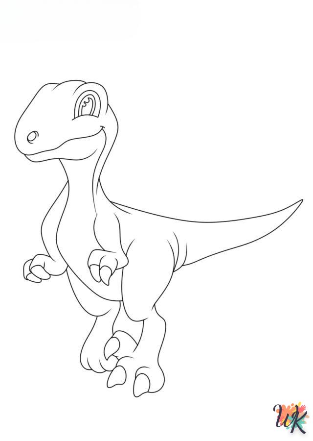 Dibujos para Colorear Velociraptor 93