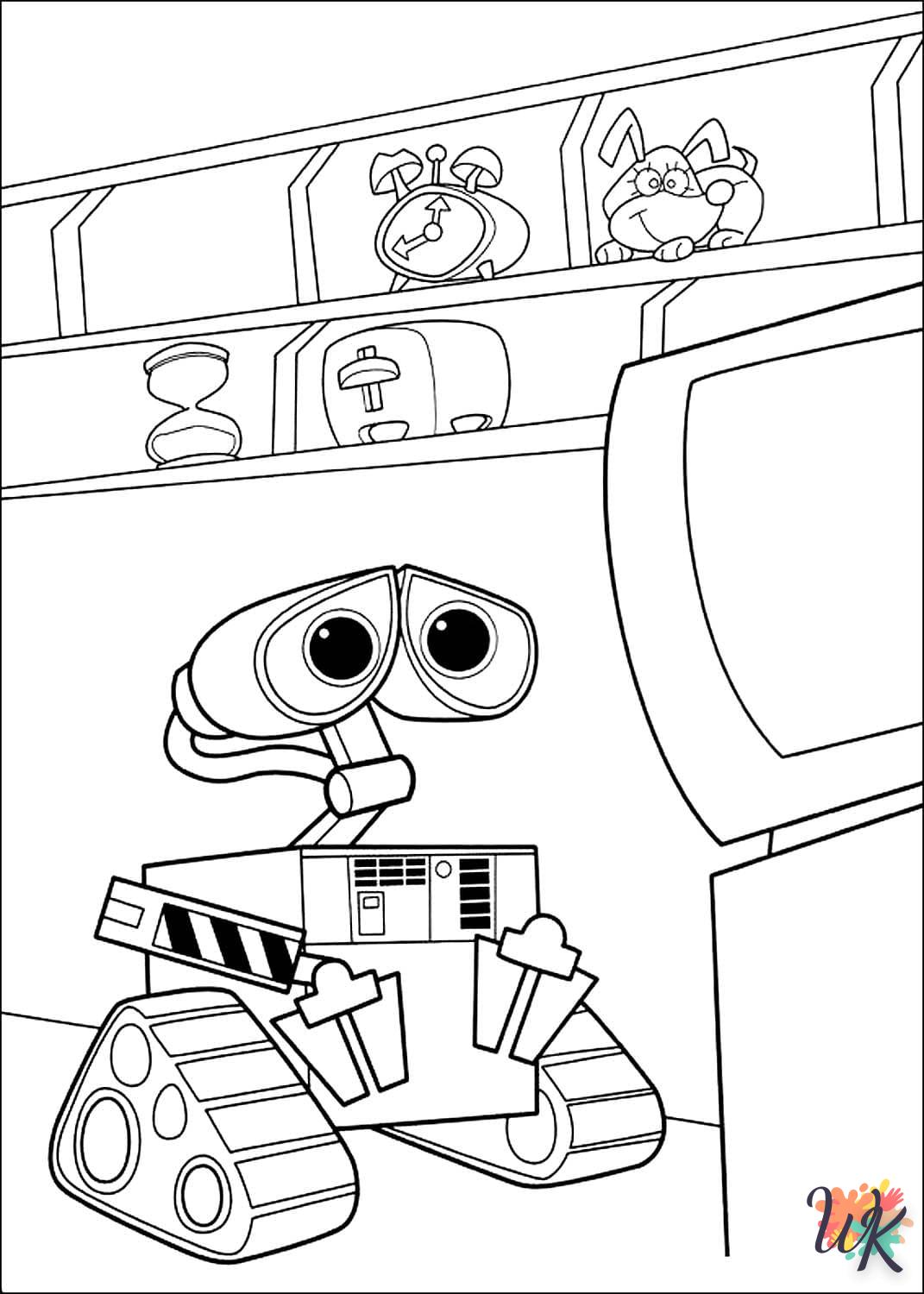 Dibujos para WALL E Colorear 1