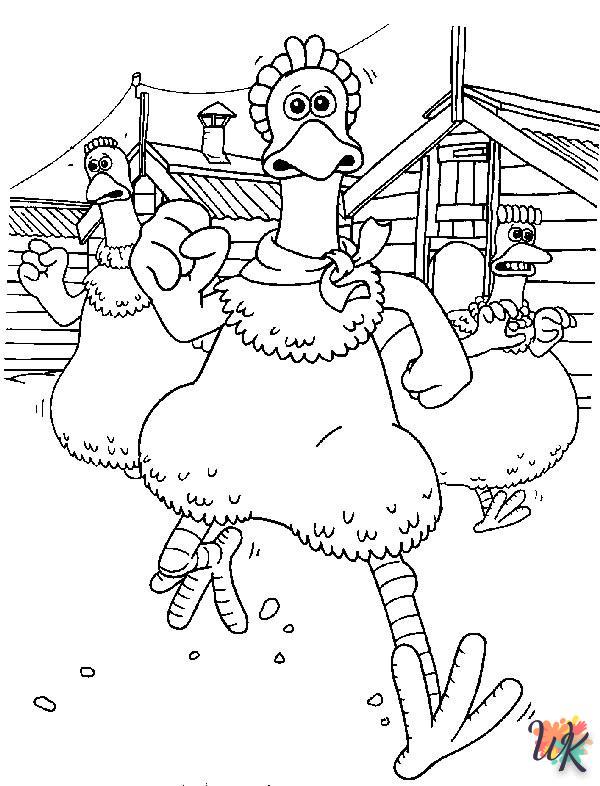 Dibujos paraColorear Chicken Run 1
