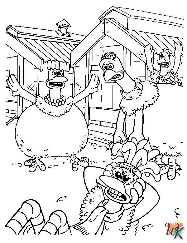 Dibujos paraColorear Chicken Run 16