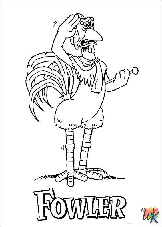 Dibujos paraColorear Chicken Run 39