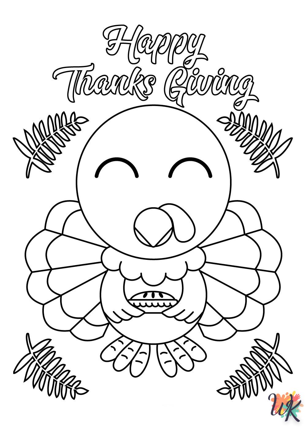 Dibujos para Colorear Accion de Gracias 10