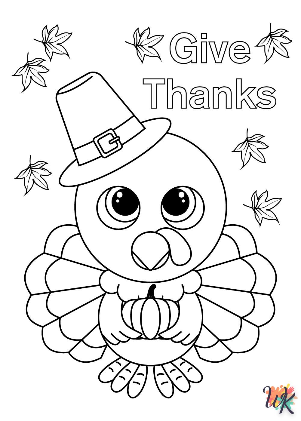 Dibujos para Colorear Accion de Gracias 15