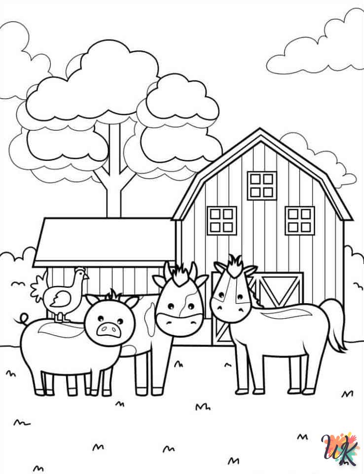 Dibujos para Colorear Animal de granja 3