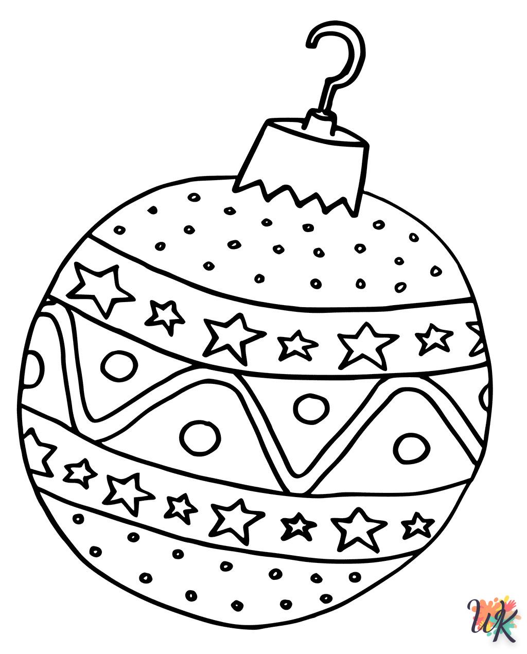 Dibujos para Colorear Bolas Navidad 81