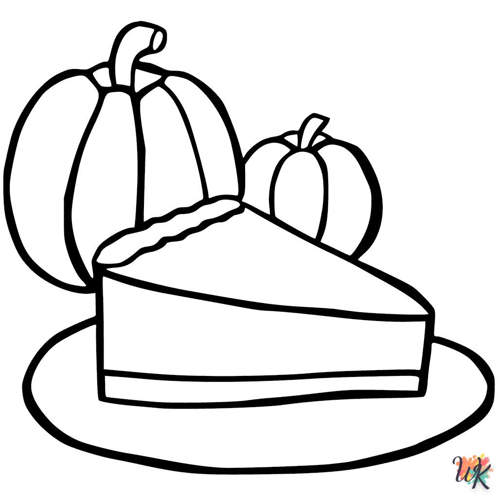 Dibujos para Colorear Cena de Accion de Gracias 15