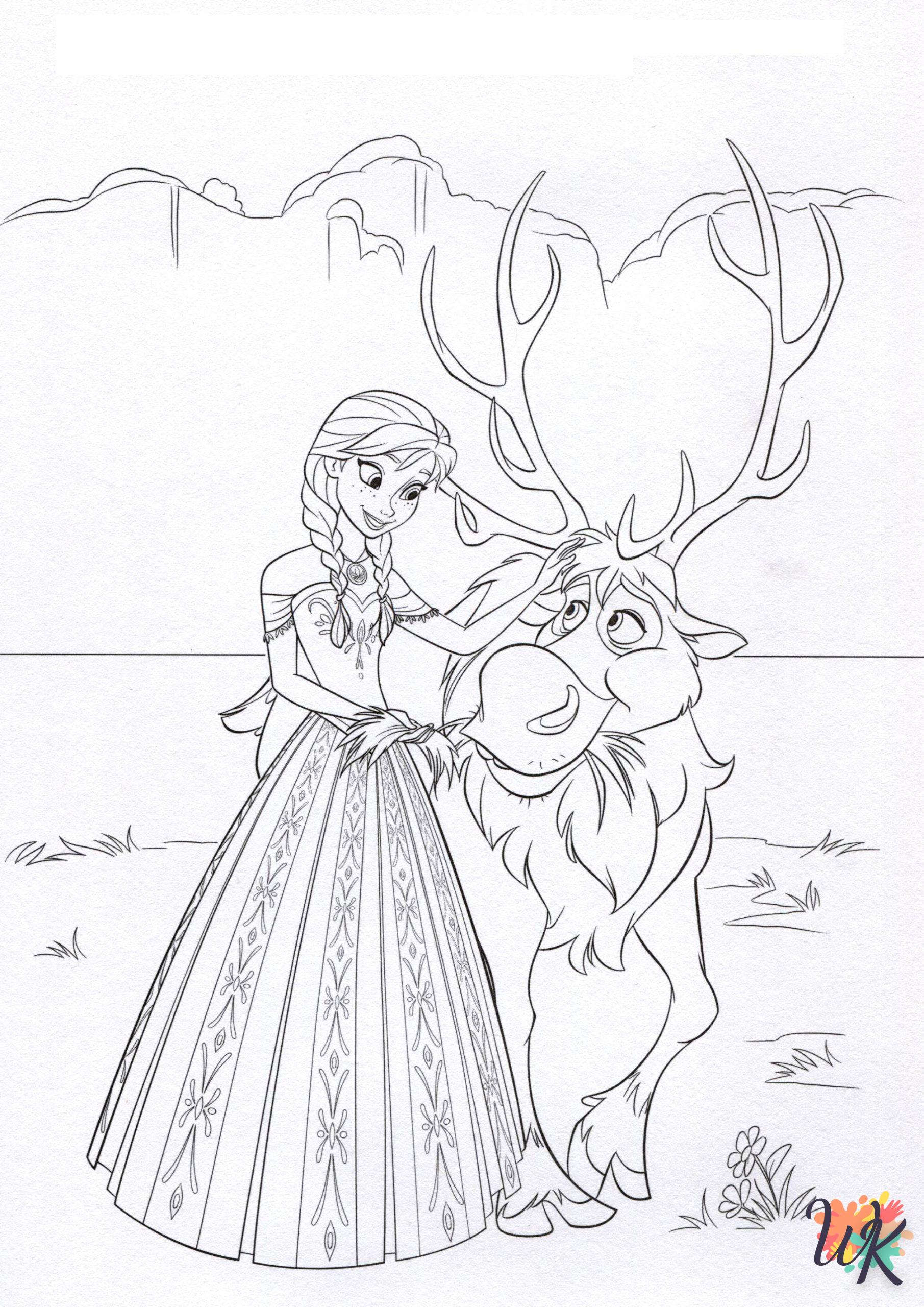 Dibujos para Colorear Frozen Navideno 1