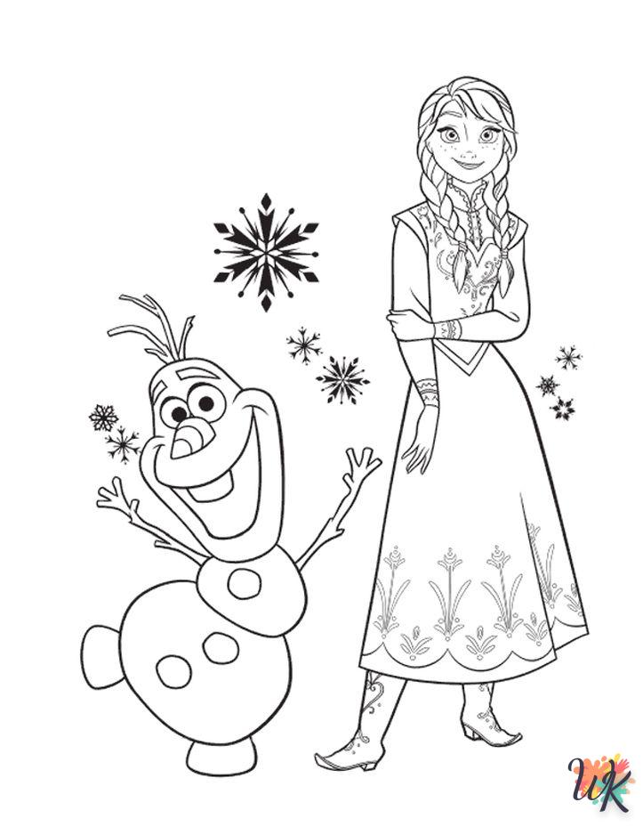 Dibujos para Colorear Frozen Navideno 10