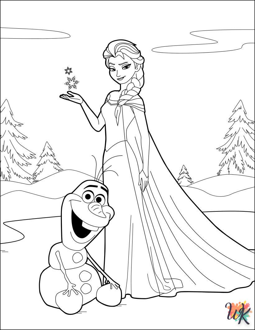 Dibujos para Colorear Frozen Navideno 11