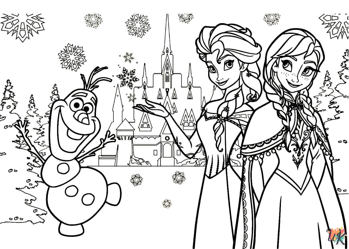 Dibujos para Colorear Frozen Navideno 2