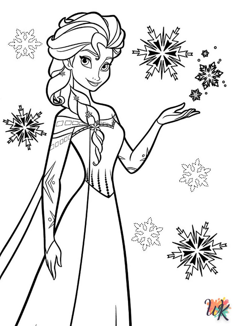 Dibujos para Colorear Frozen Navideno 22