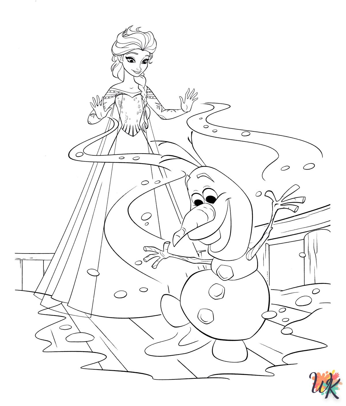 Dibujos para Colorear Frozen Navideno 23