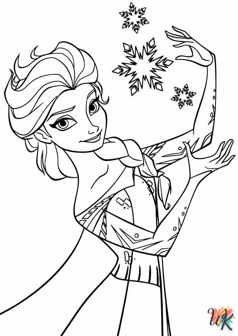 Dibujos para Colorear Frozen Navideno 24