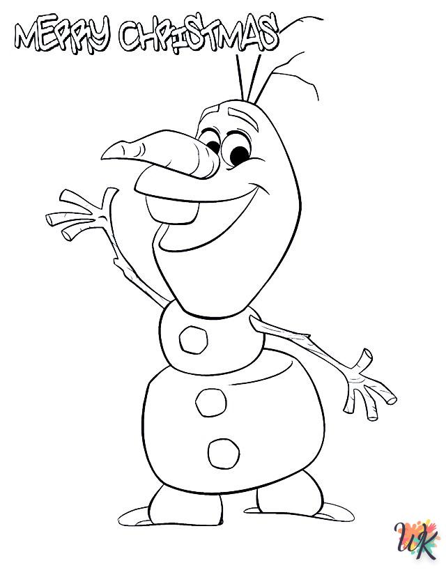 Dibujos para Colorear Frozen Navideno 3