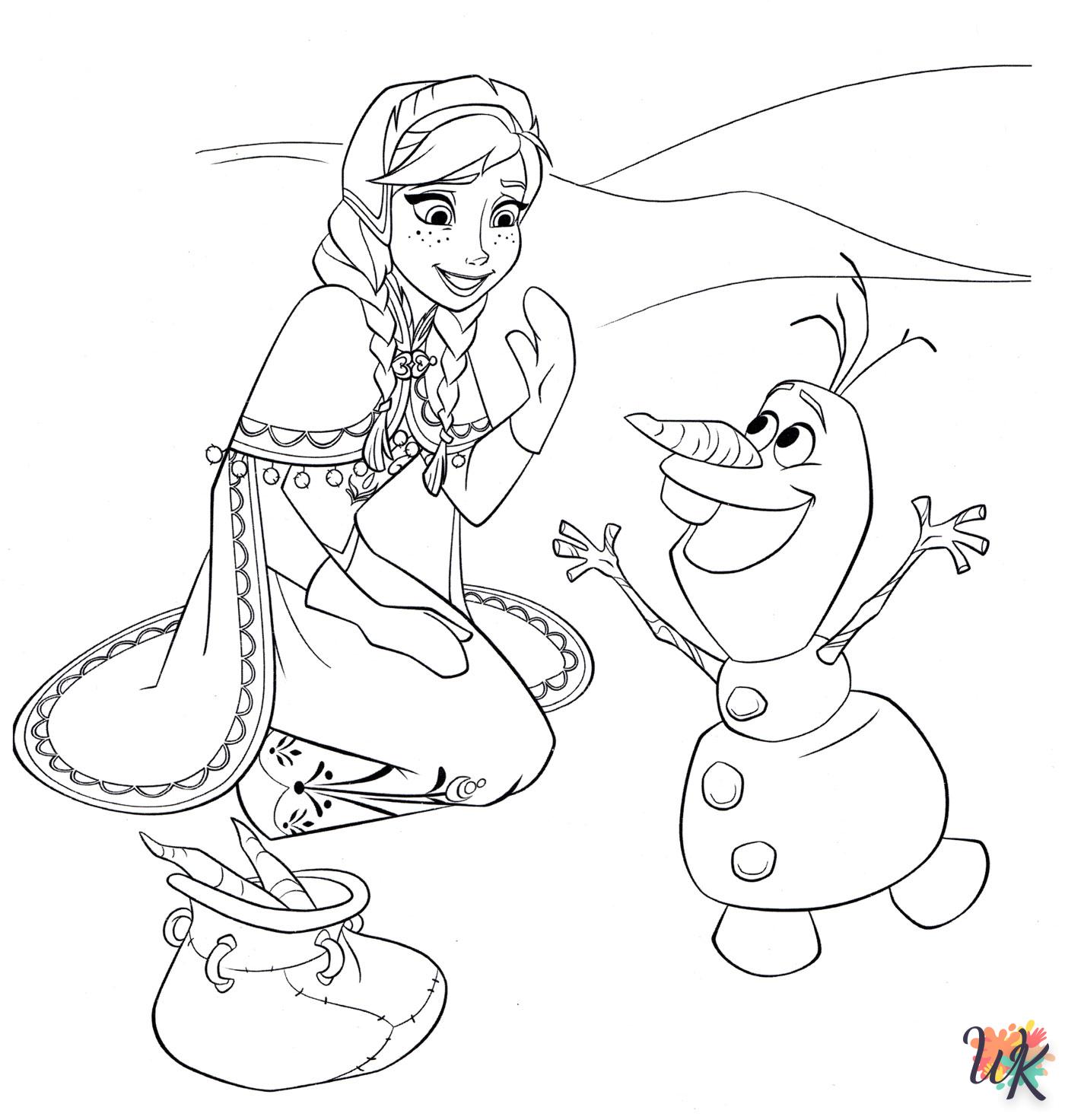 Dibujos para Colorear Frozen Navideno 5