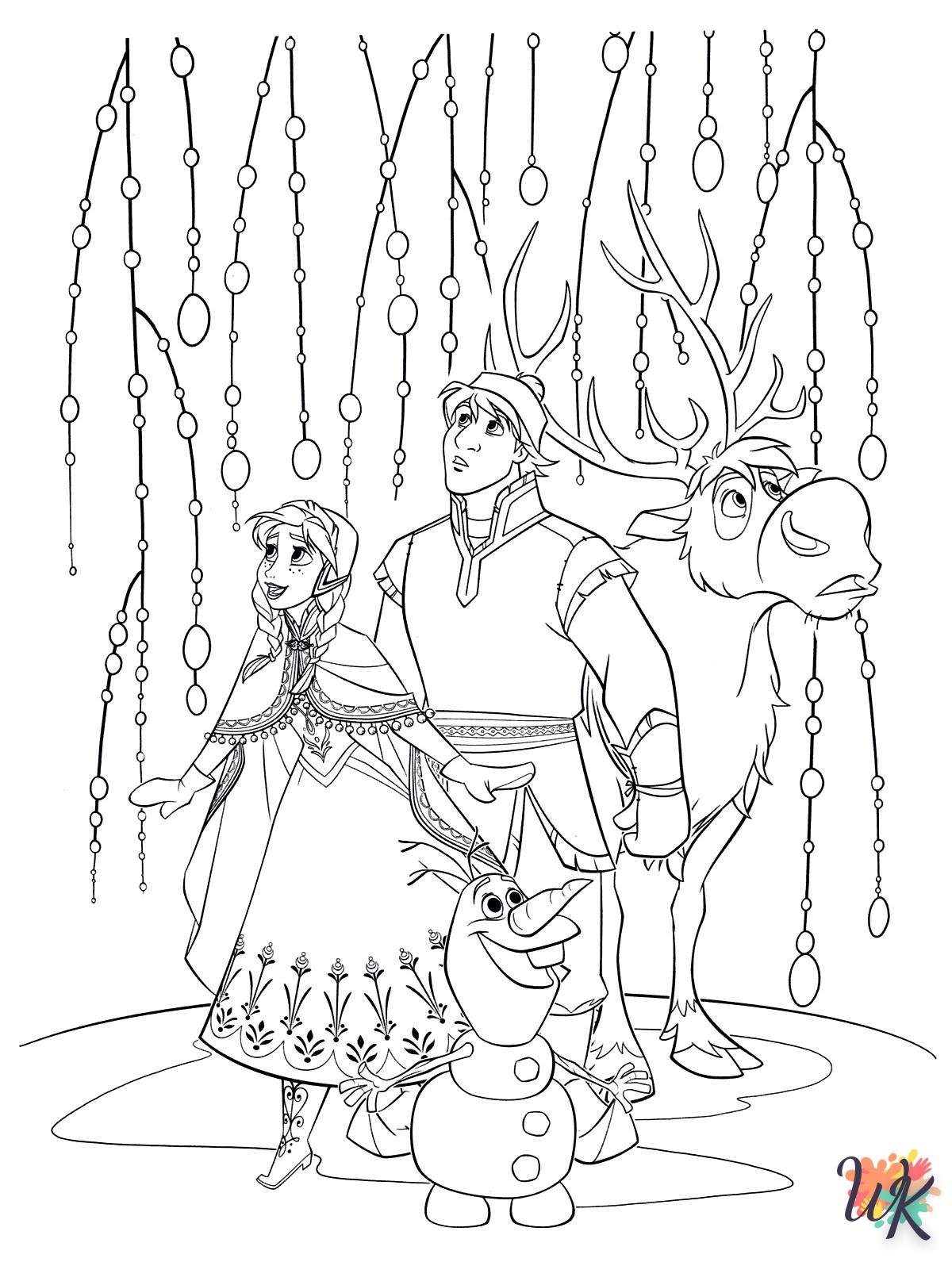 Dibujos para Colorear Frozen Navideno 9