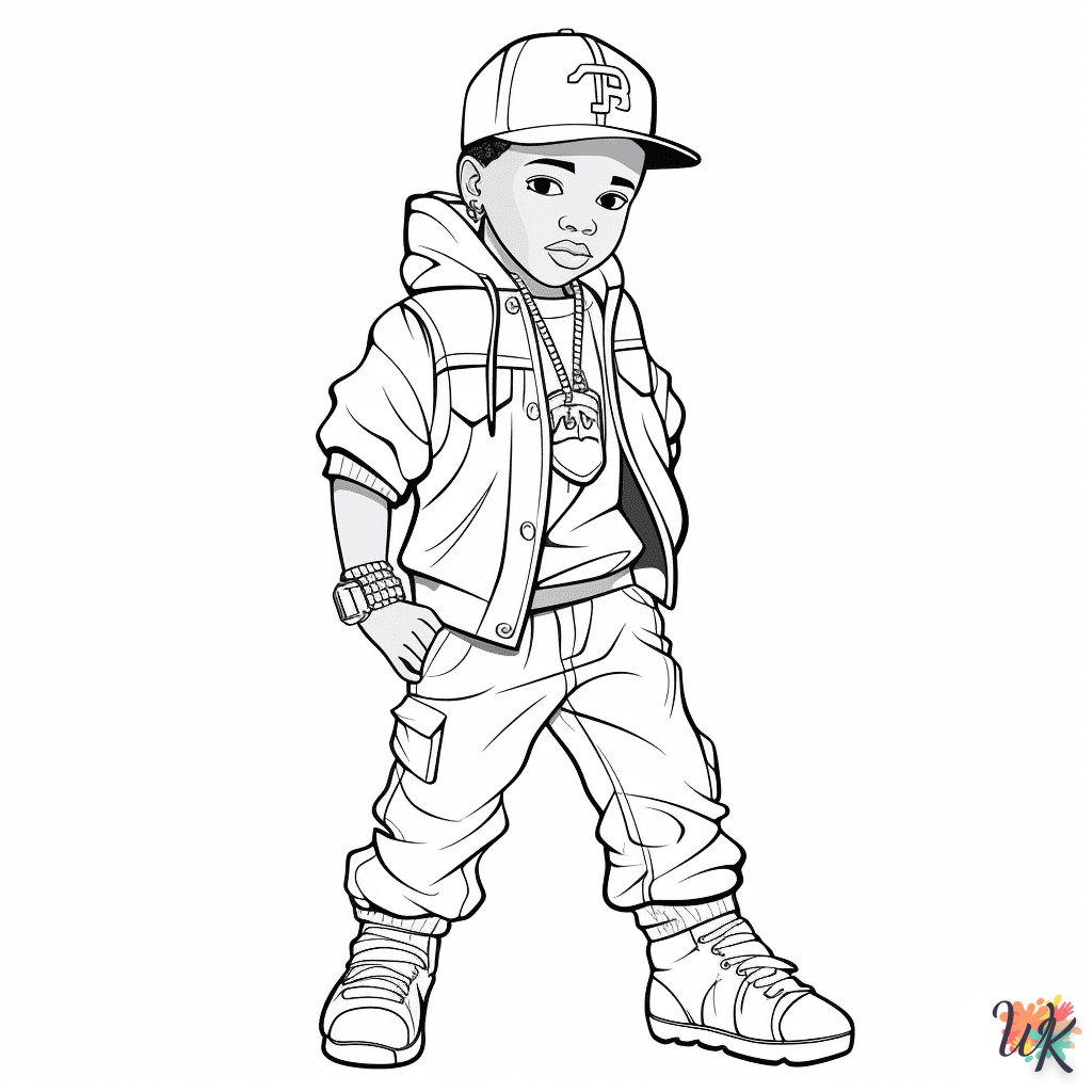 Dibujos para Colorear Hip hop 4