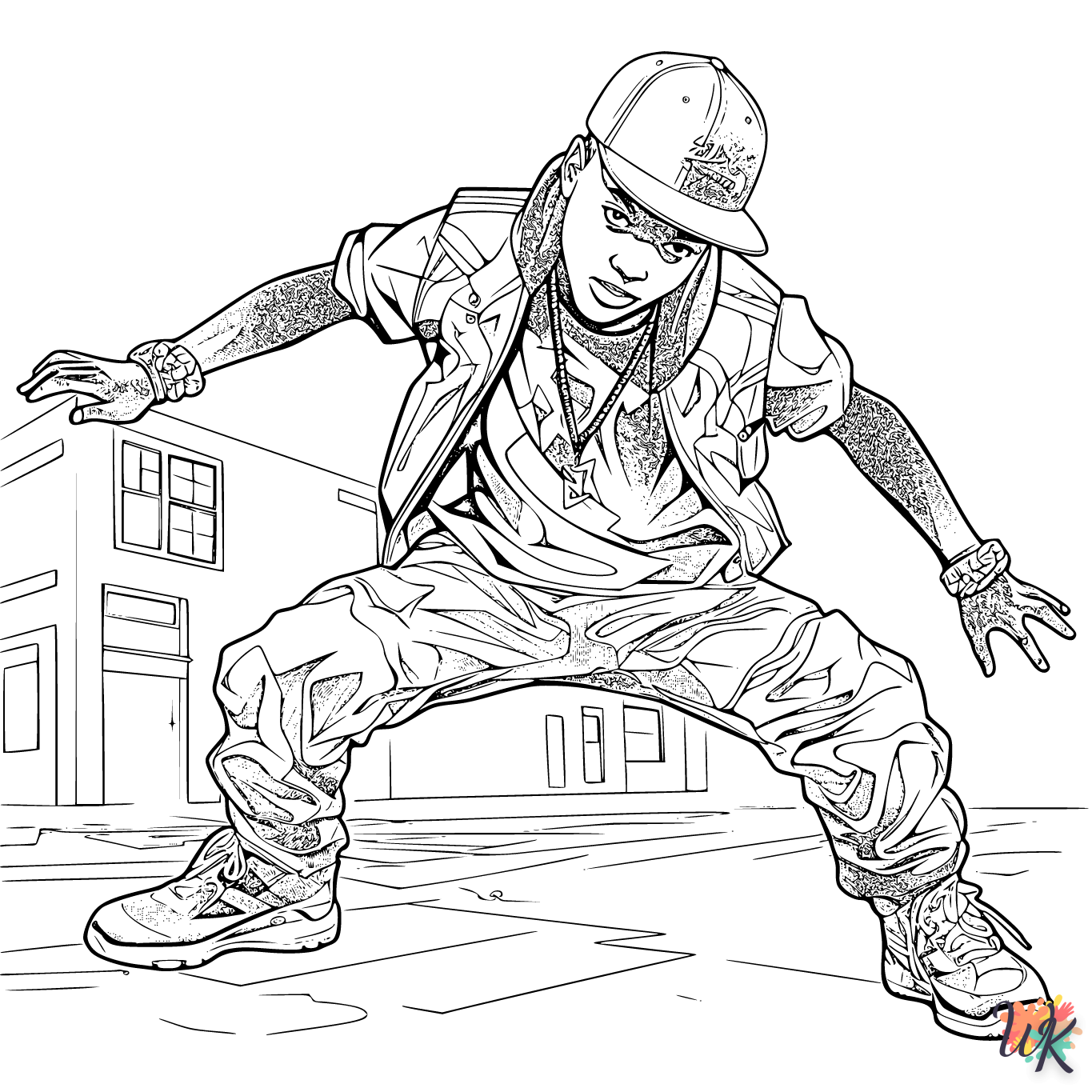 Dibujos para Colorear Hip hop 6