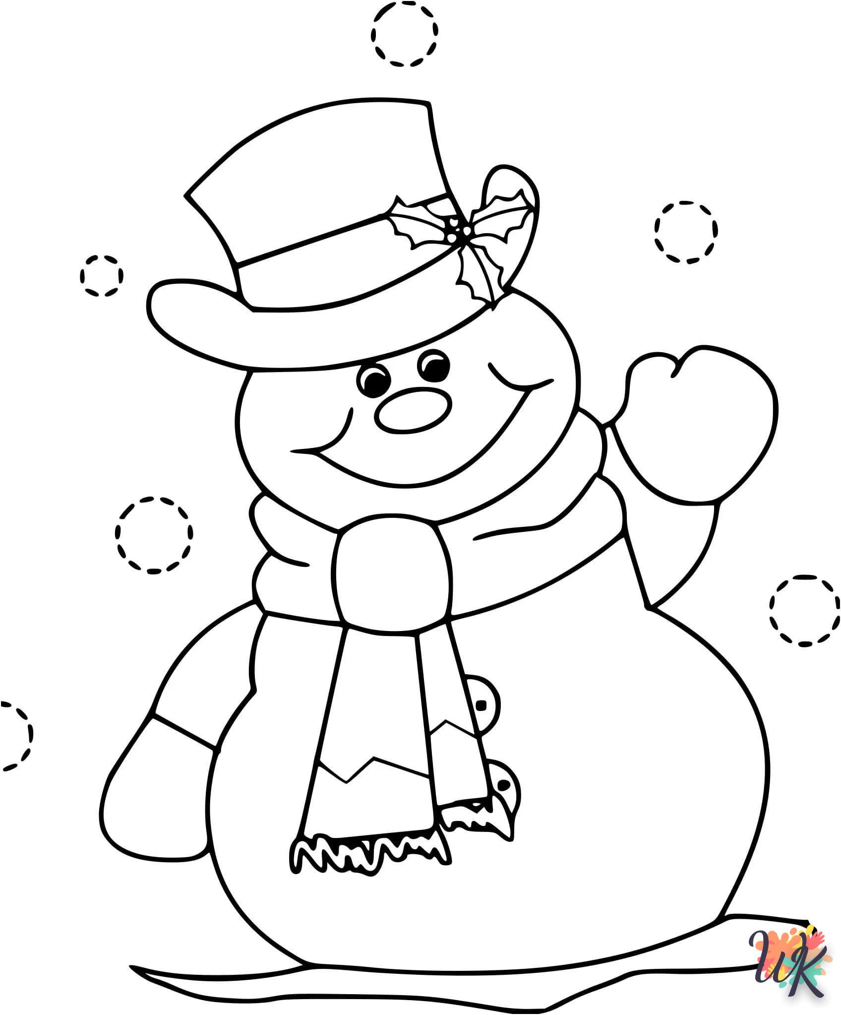 Dibujos para Colorear Muneco de nieve 18