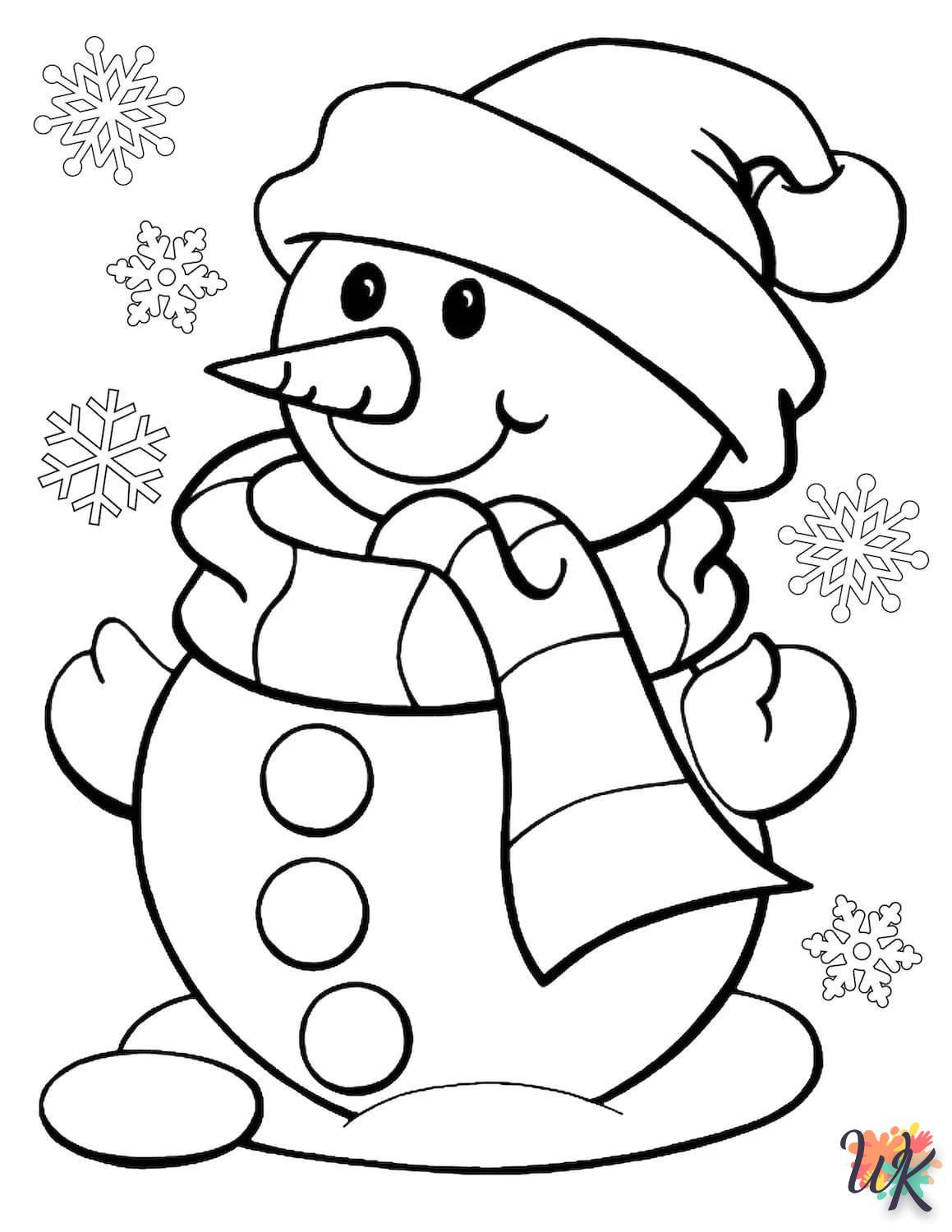 Dibujos para Colorear Muneco de nieve 19