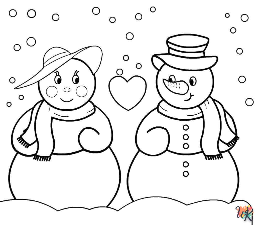 Dibujos para Colorear Muneco de nieve 22