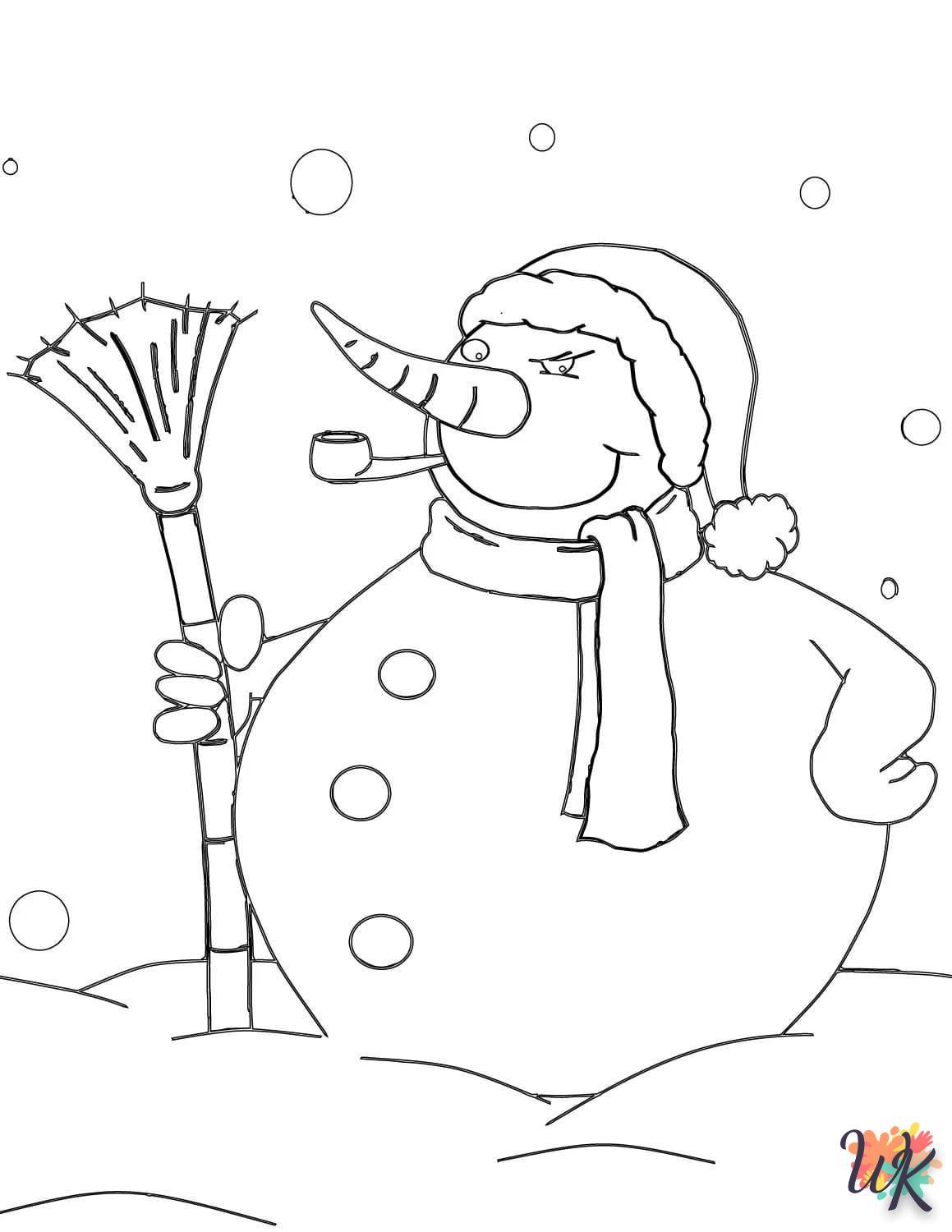 Dibujos para Colorear Muneco de nieve 30