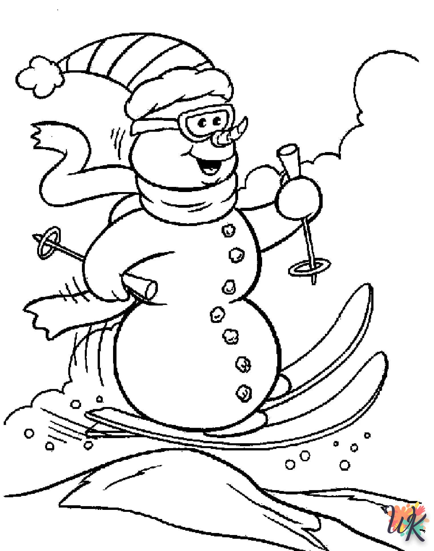 Dibujos para Colorear Muneco de nieve 31