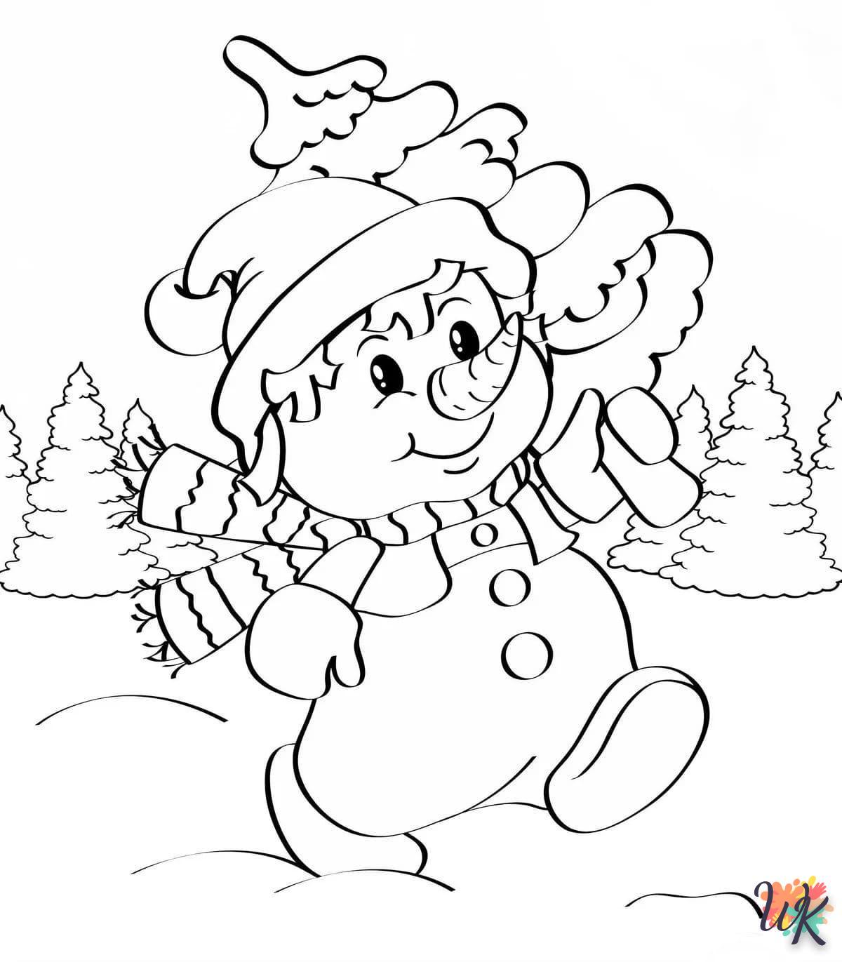 Dibujos para Colorear Muneco de nieve 33