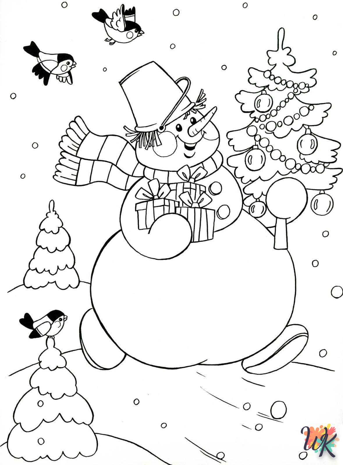 Dibujos para Colorear Muneco de nieve 34