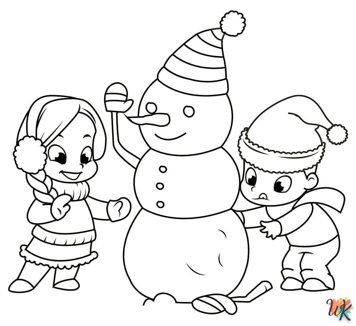 Dibujos para Colorear Muneco de nieve 38