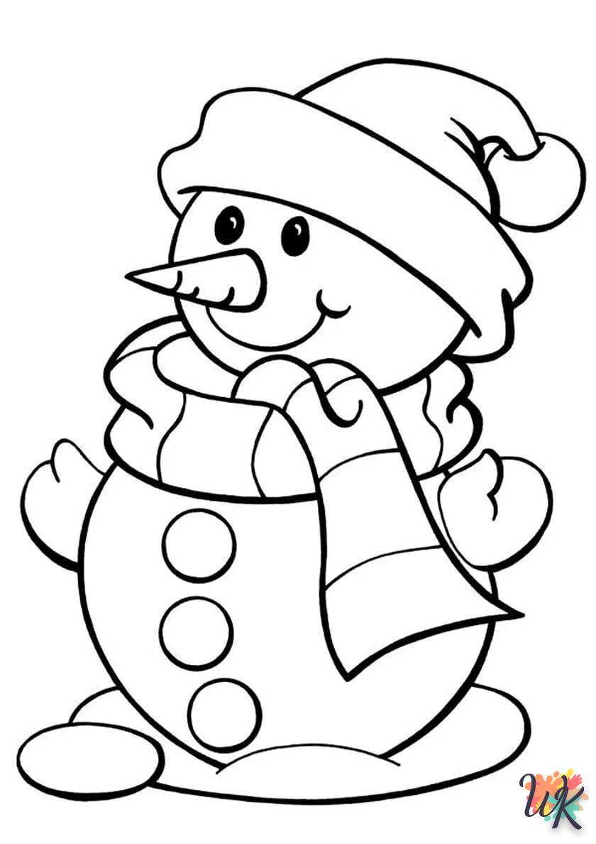 Dibujos para Colorear Muneco de nieve 4