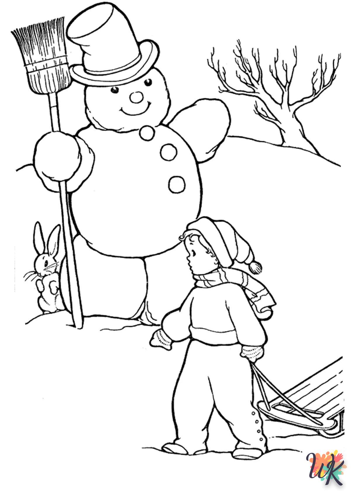 Dibujos para Colorear Muneco de nieve 40