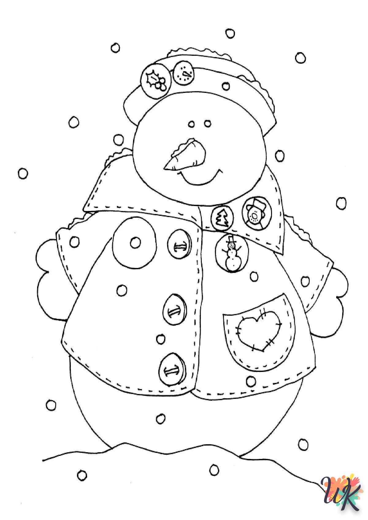 Dibujos para Colorear Muneco de nieve 41