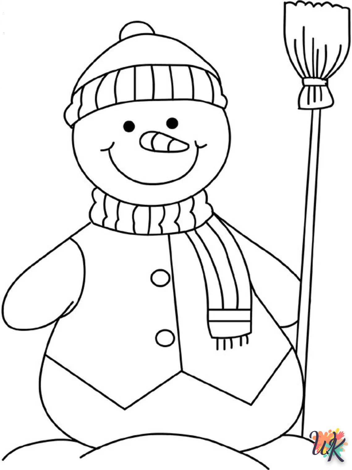 Dibujos para Colorear Muneco de nieve 45