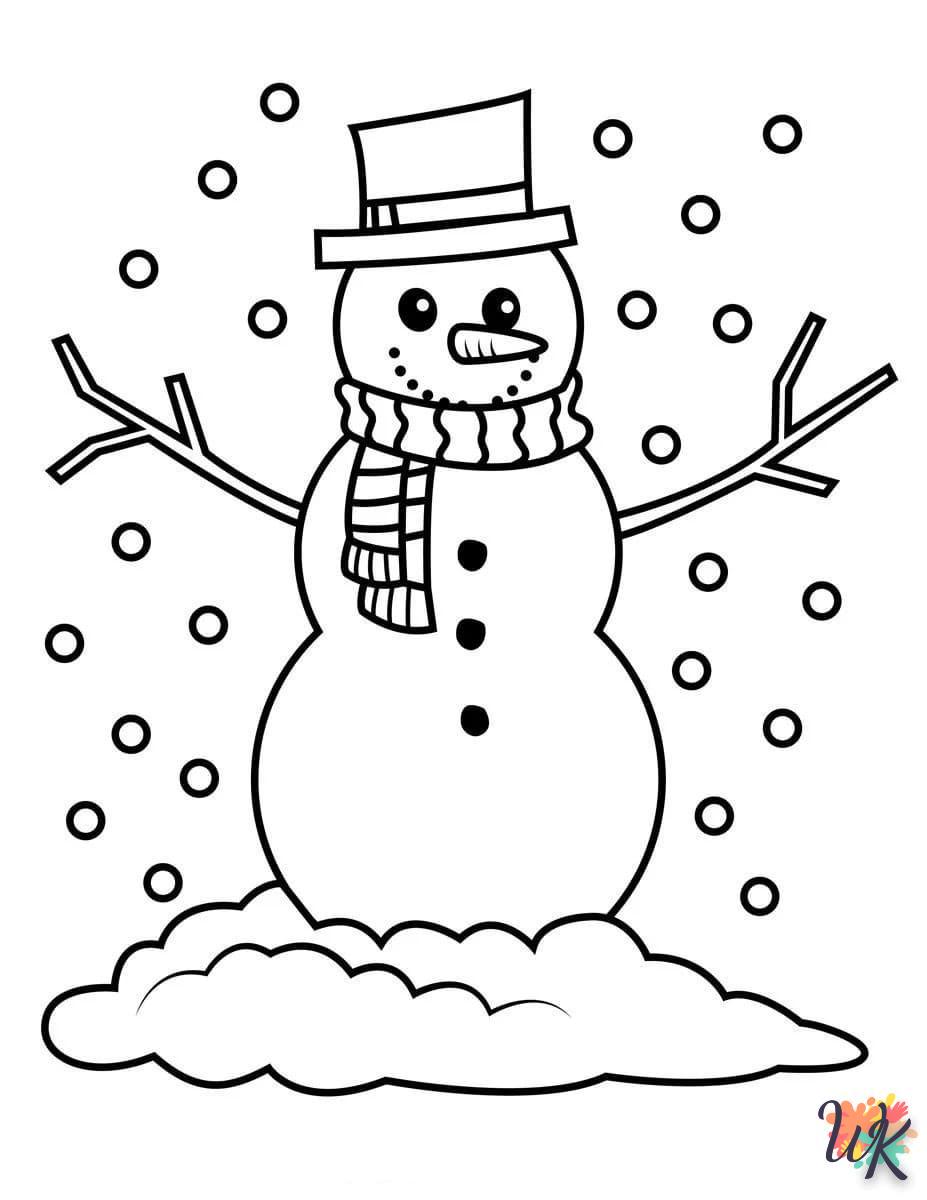 Dibujos para Colorear Muneco de nieve 48