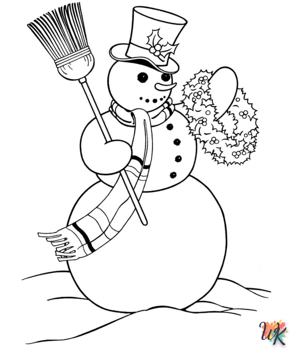 Dibujos para Colorear Muneco de nieve 5