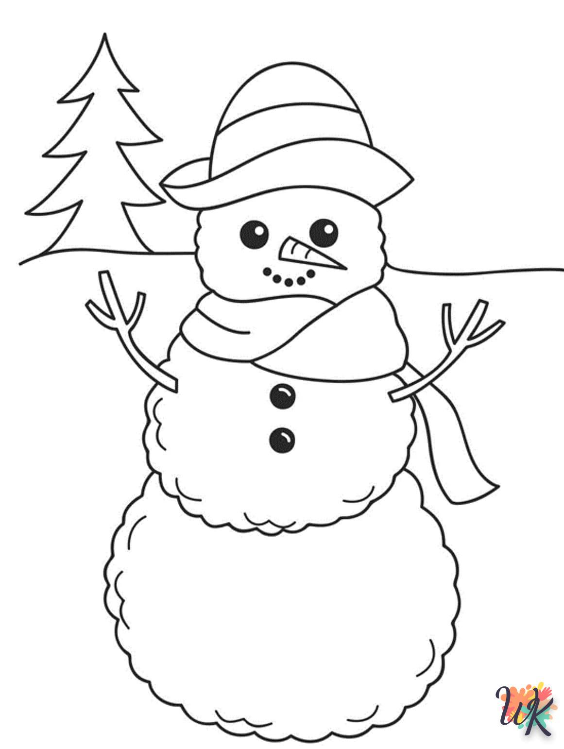 Dibujos para Colorear Muneco de nieve 55