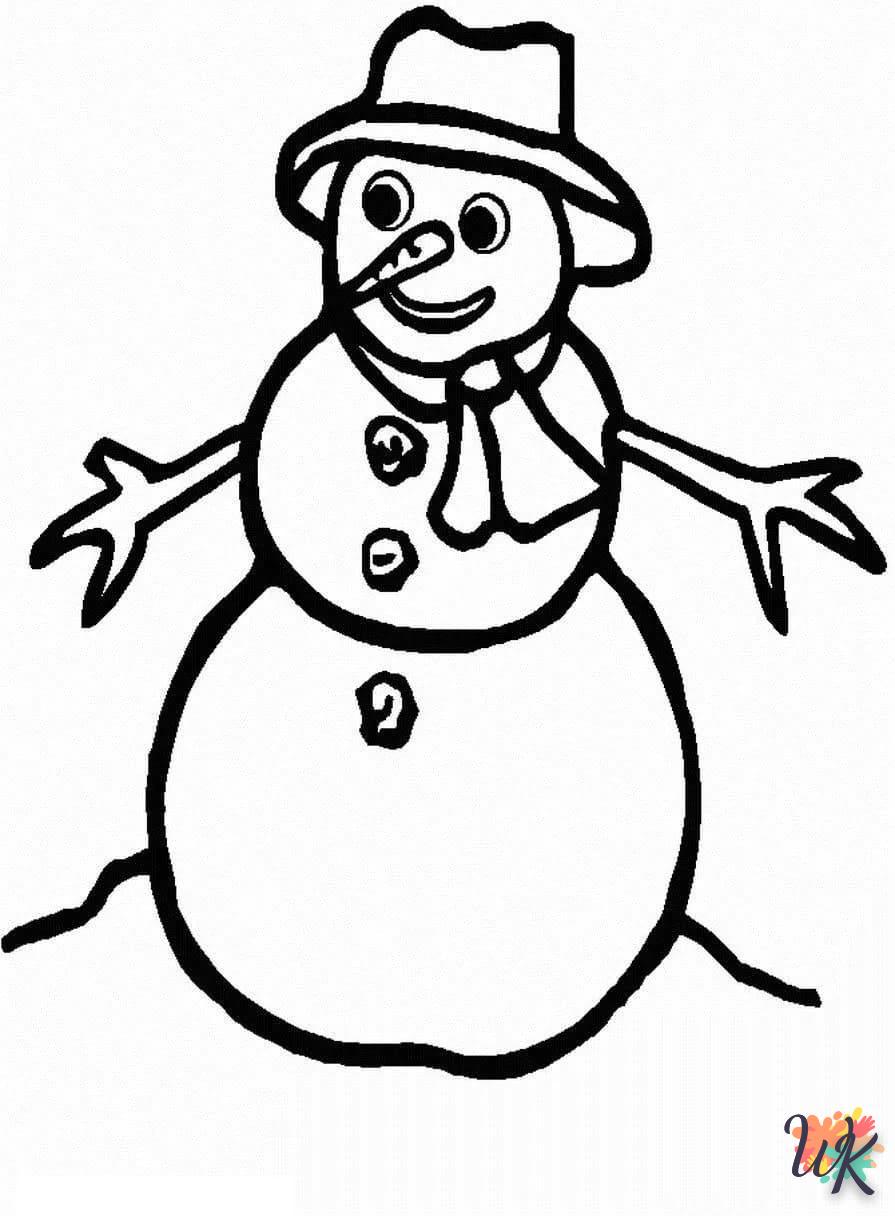 Dibujos para Colorear Muneco de nieve 58
