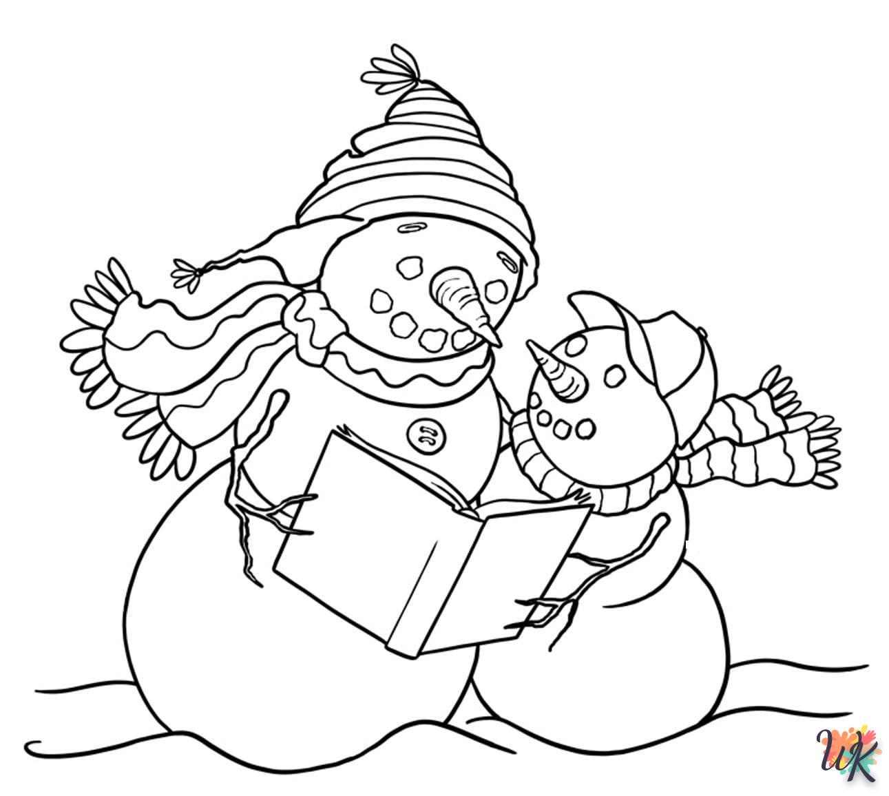 Dibujos para Colorear Muneco de nieve 59