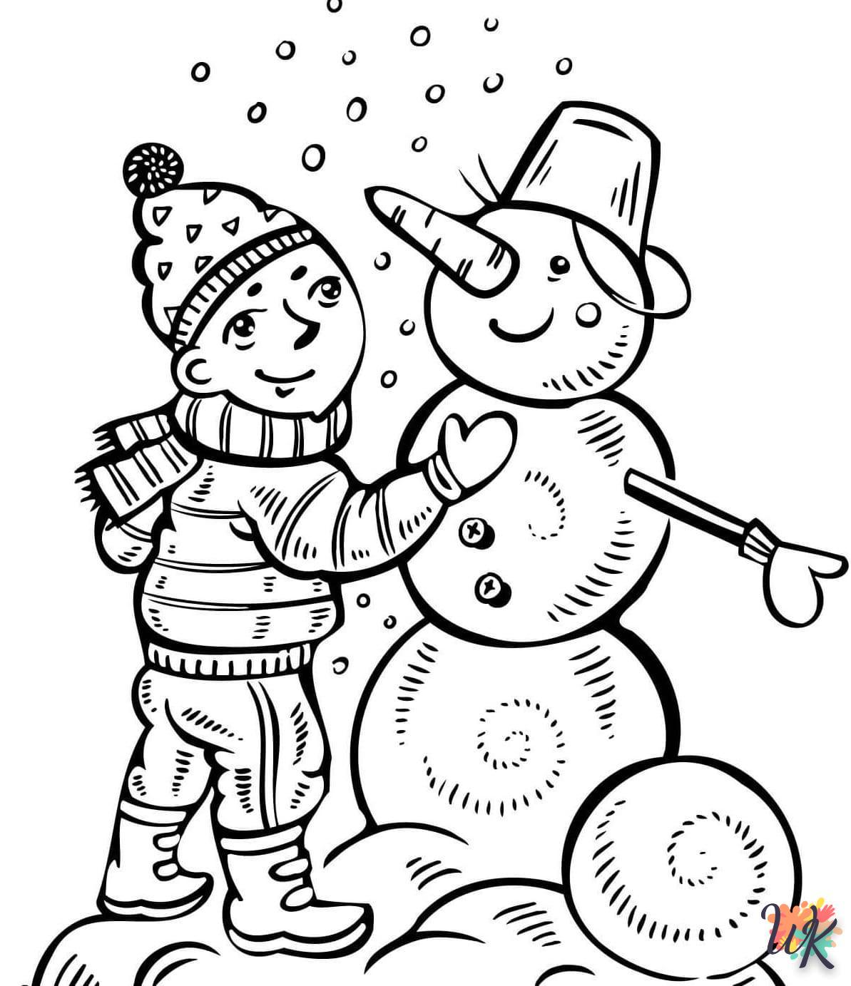 Dibujos para Colorear Muneco de nieve 63