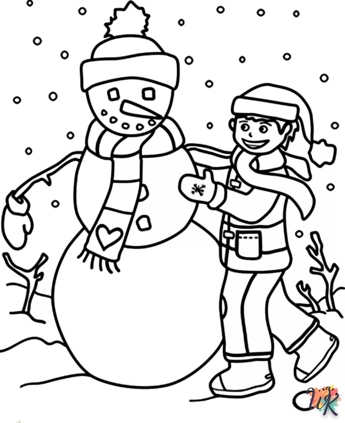 Dibujos para Colorear Muneco de nieve 65