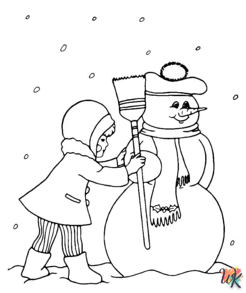 Dibujos para Colorear Muneco de nieve 67