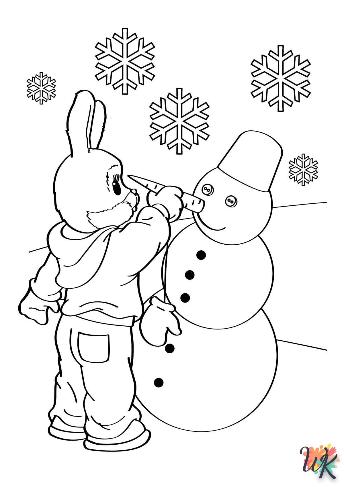 Dibujos para Colorear Muneco de nieve 77